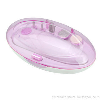 Pedicure set, electric, 2 x AAA batteries operated with two speed, 5 disassembling attachments